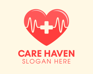 Nursing - Medical Heart Heartbeat Pulse logo design