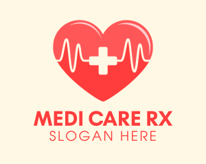 Pharmacist - Medical Heart Heartbeat Pulse logo design