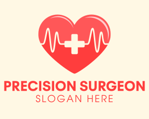 Surgeon - Medical Heart Heartbeat Pulse logo design