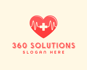 Medical Heart Heartbeat Pulse logo design