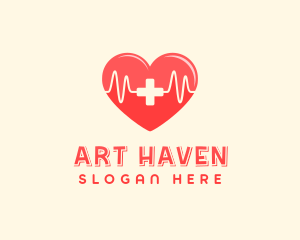 Medical Heart Heartbeat Pulse logo design