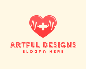 Medical Heart Heartbeat Pulse logo design