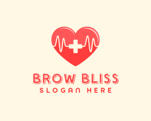 Medical Heart Heartbeat Pulse logo design