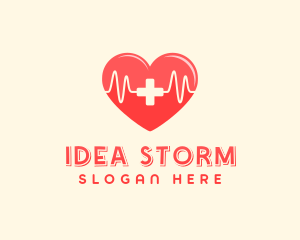 Medical Heart Heartbeat Pulse logo design