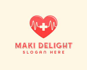 Medical Heart Heartbeat Pulse logo design