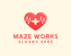 Medical Heart Heartbeat Pulse logo design