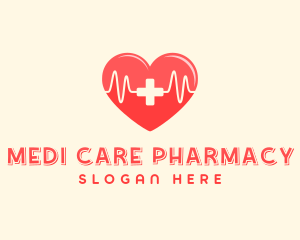 Pharmacist - Medical Heart Heartbeat Pulse logo design