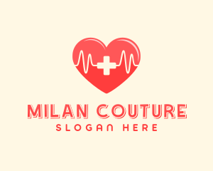 Medical Heart Heartbeat Pulse logo design