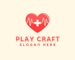 Medical Heart Heartbeat Pulse logo design