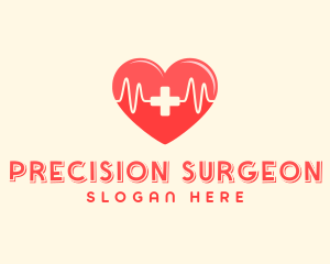 Surgeon - Medical Heart Heartbeat Pulse logo design