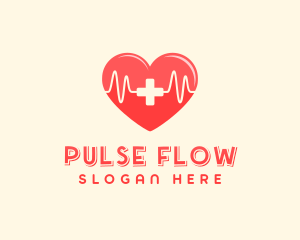 Medical Heart Heartbeat Pulse logo design