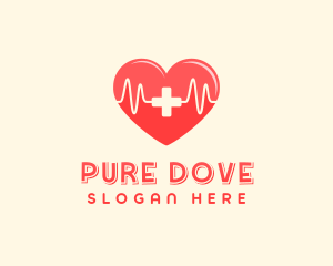 Medical Heart Heartbeat Pulse logo design