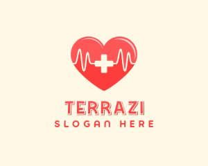 Medical Heart Heartbeat Pulse logo design