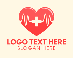 Caregiver - Medical Heart Heartbeat Pulse logo design