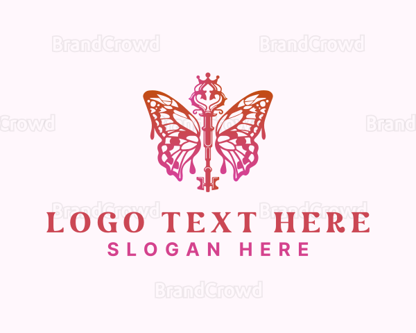Butterfly Key Crown Logo