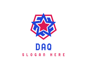 Politician - American Star Hexagon logo design