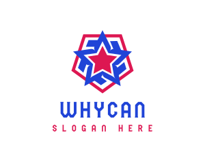 Pentagon - American Star Hexagon logo design