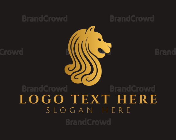 Expensive Gold Merlion Logo