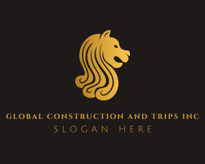 Lion - Expensive Gold Merlion logo design