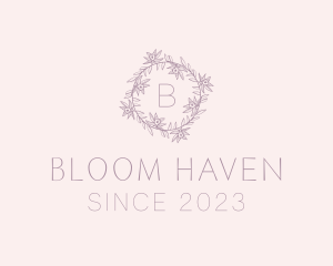 Floral Garden Wreath logo design