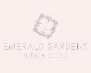 Floral Garden Wreath logo design