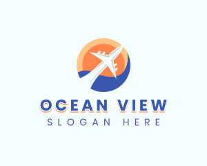 Plane Travel Getaway logo design