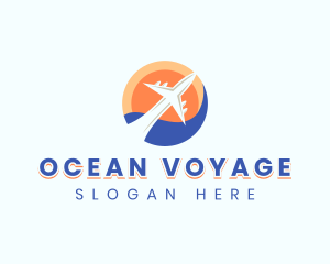 Plane Travel Getaway logo design