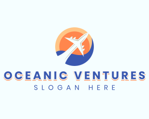 Plane Travel Getaway logo design