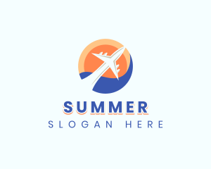 Plane Travel Getaway logo design