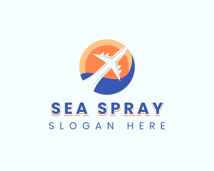 Plane Travel Getaway logo design