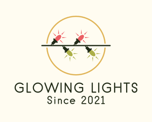 Christmas Holiday Lights logo design