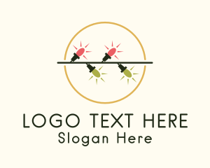 Christmas Holiday Lights Logo