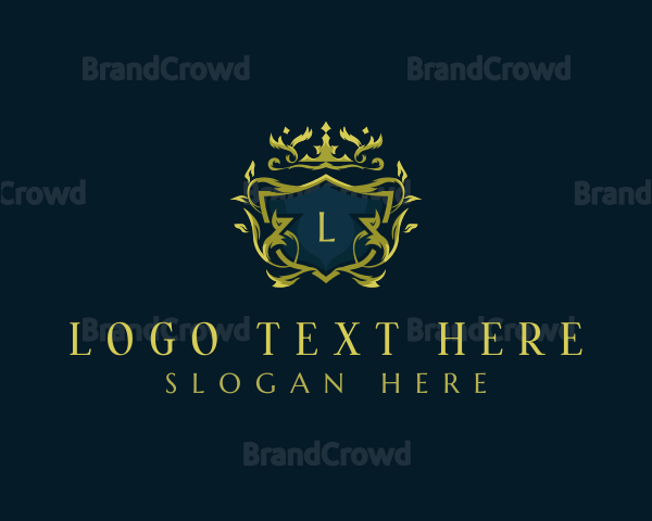 Royalty Crown Ornament Logo