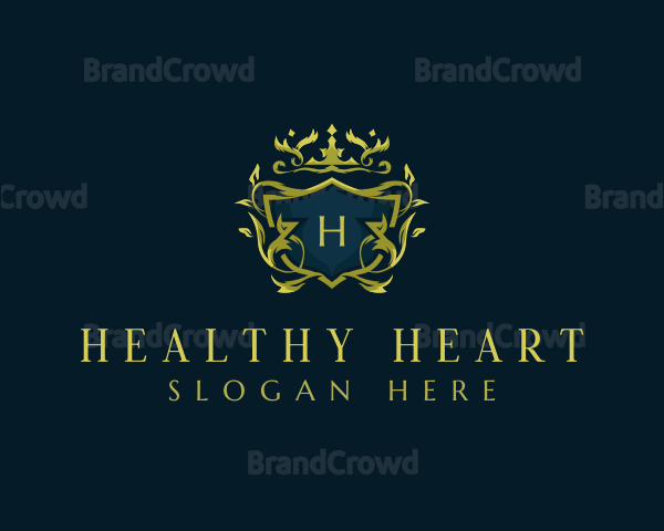 Royalty Crown Ornament Logo