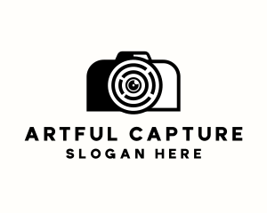 Camera Portrait Lens logo design