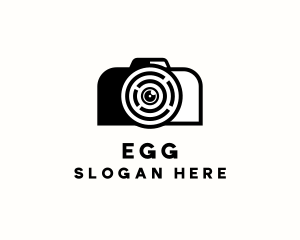 Vlogger - Camera Portrait Lens logo design