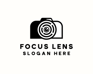 Camera Portrait Lens logo design