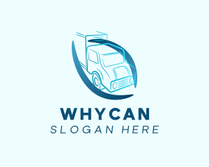 Truck Swoosh Logistics Logo