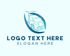 Logistics - Truck Swoosh Logistics logo design