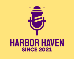 Harbor - Lighthouse Mic Podcast logo design