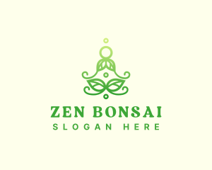 Zen Meditation Plant logo design