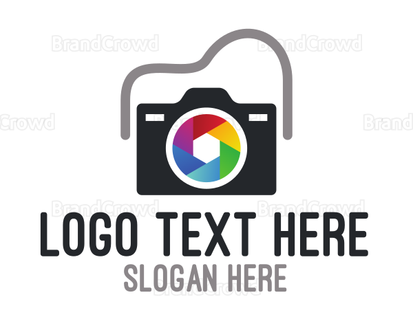 Colorful Shutter Lens Logo