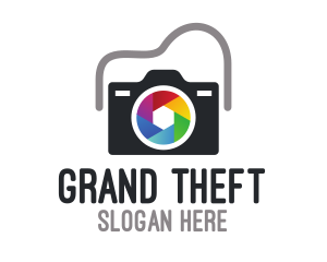 Artist - Colorful Shutter Lens logo design