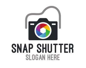 Shutter - Colorful Shutter Lens logo design