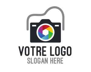Electronics Boutique - Colorful Shutter Lens logo design
