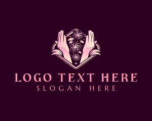 Bloom - Flower Hand Wellness logo design
