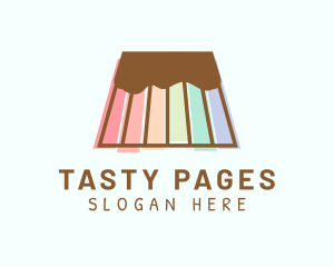 Colorful Rainbow Pudding logo design