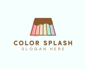 Colorful Rainbow Pudding logo design