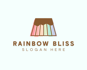 Colorful Rainbow Pudding logo design