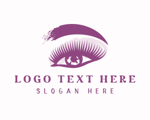 Lash Extension - Feminine Eye Makeup logo design